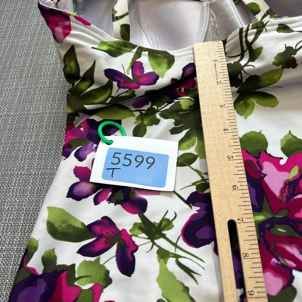 TOGS Australia Floral One Piece Swimsuit size‎ 6 Ruched Bust Tummy Control